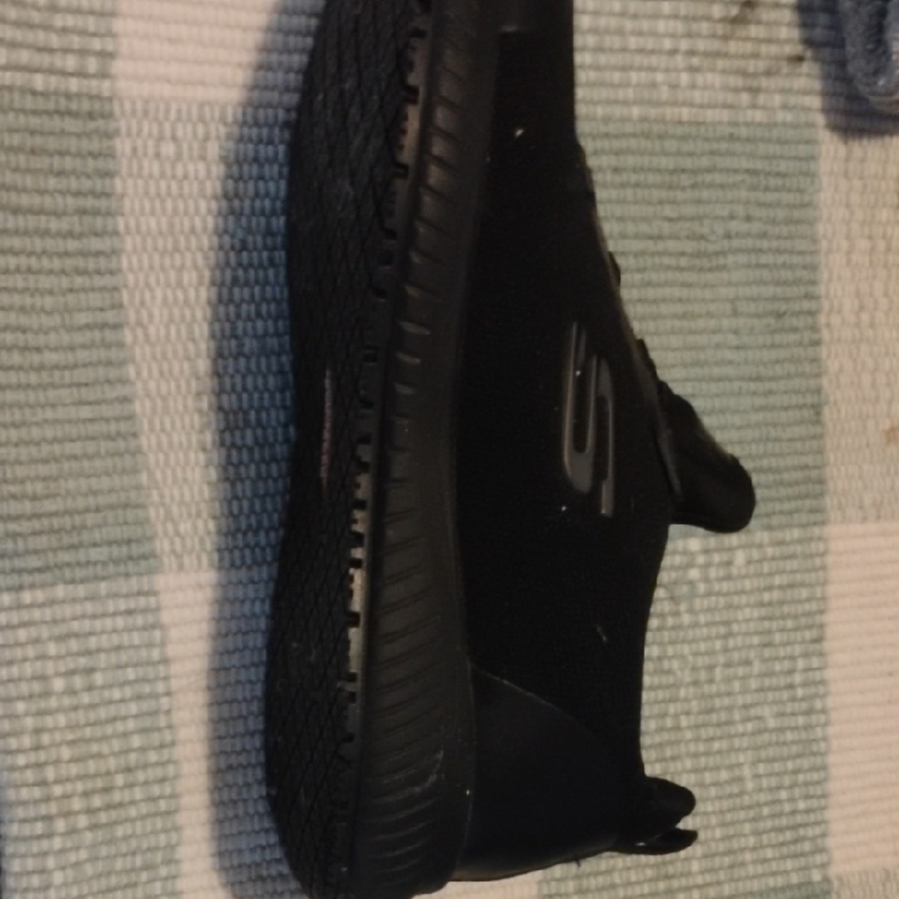 Skechers Black Casual Slip-Ons